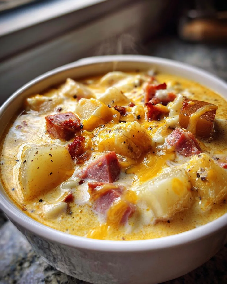 Cheesy Potato Kielbasa Soup - detail 5