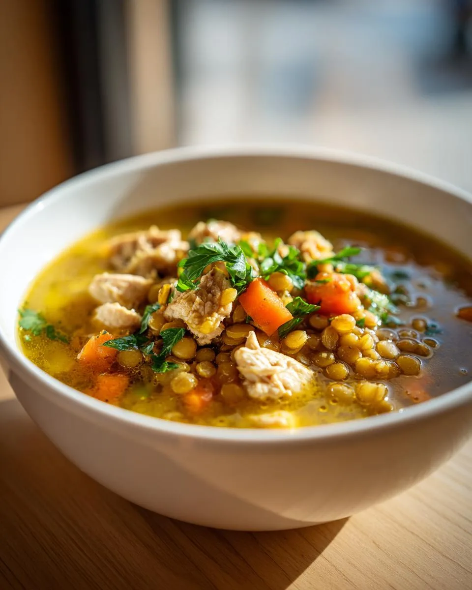 Chicken and Lentil Soup - detail 2