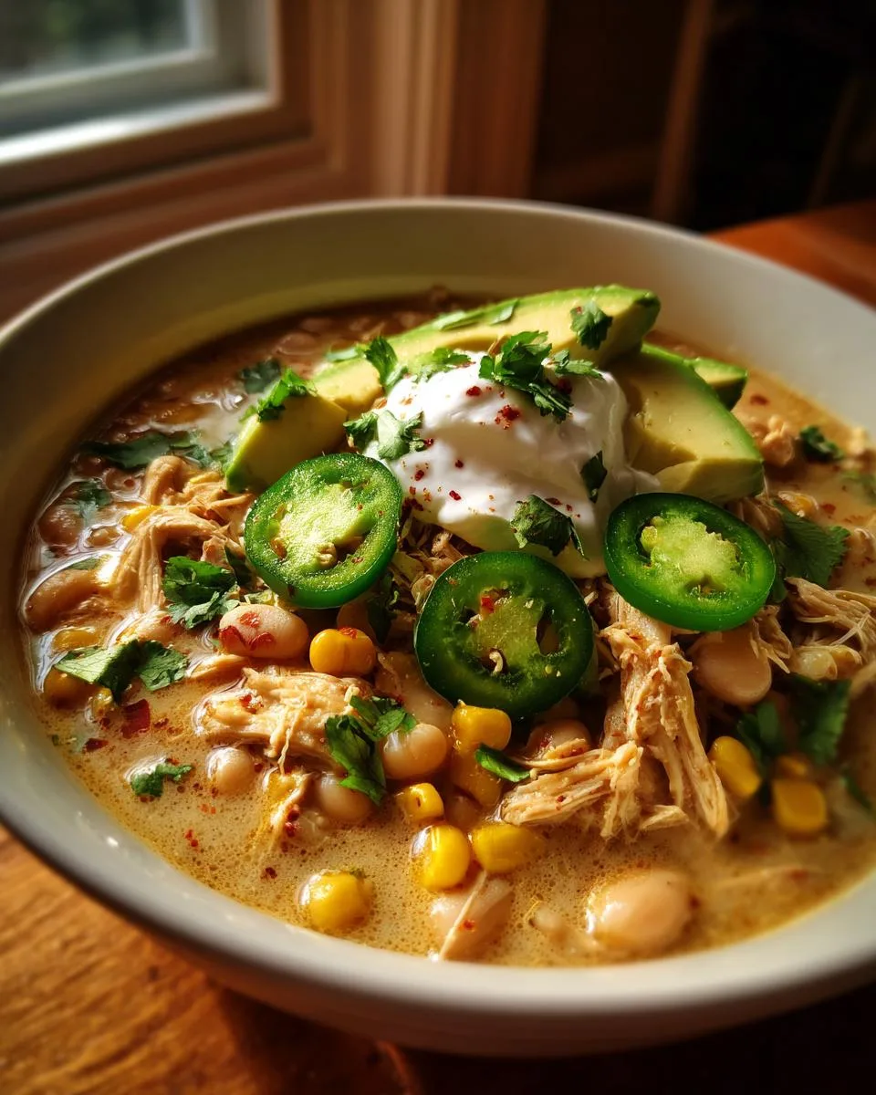 Chunky Slow-Cooked White Chili - detail 1