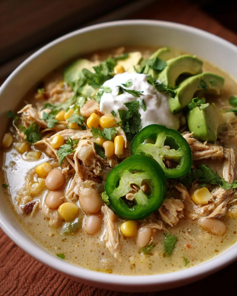 Chunky Slow-Cooked White Chili - detail 2