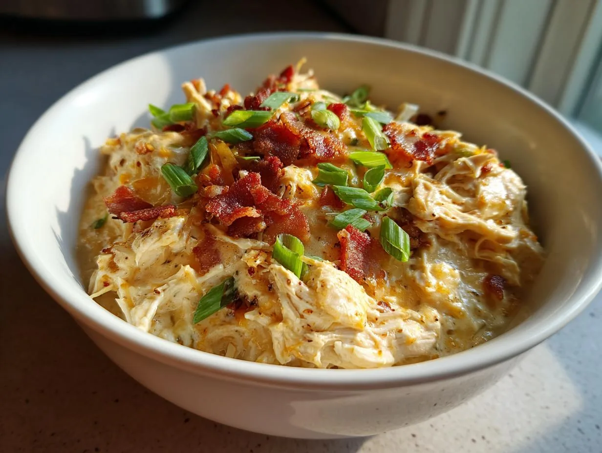 Irresistible Creamy Shredded Crack Chicken Recipe in 3 Steps