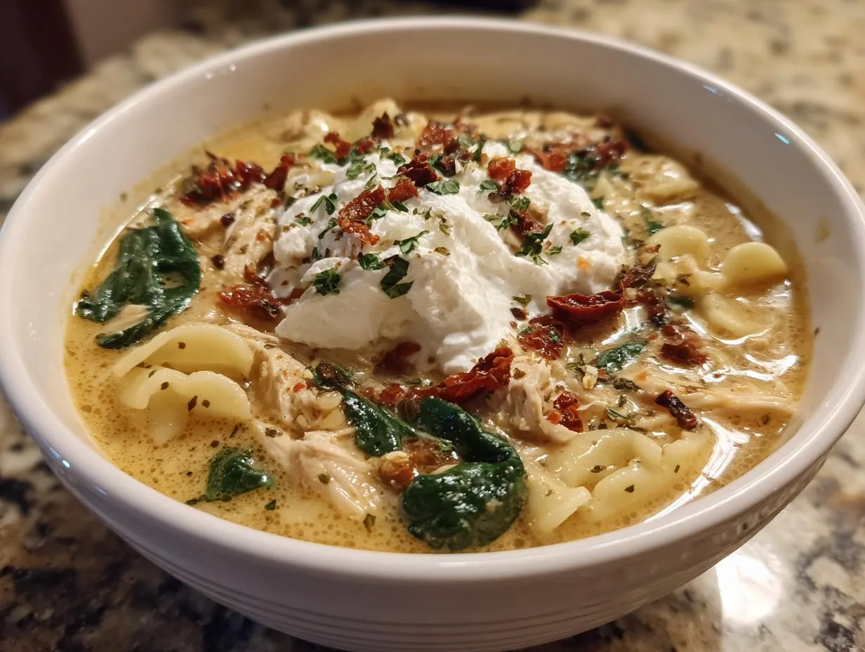 Creamy Crock Pot White Lasagna Soup in 3 Easy Steps