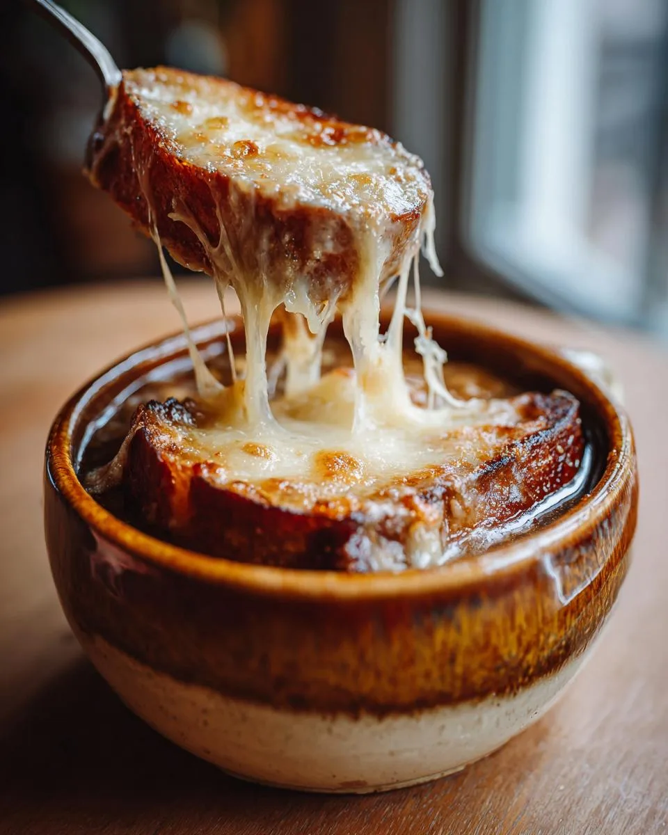 Crockpot French Onion soup - detail 1