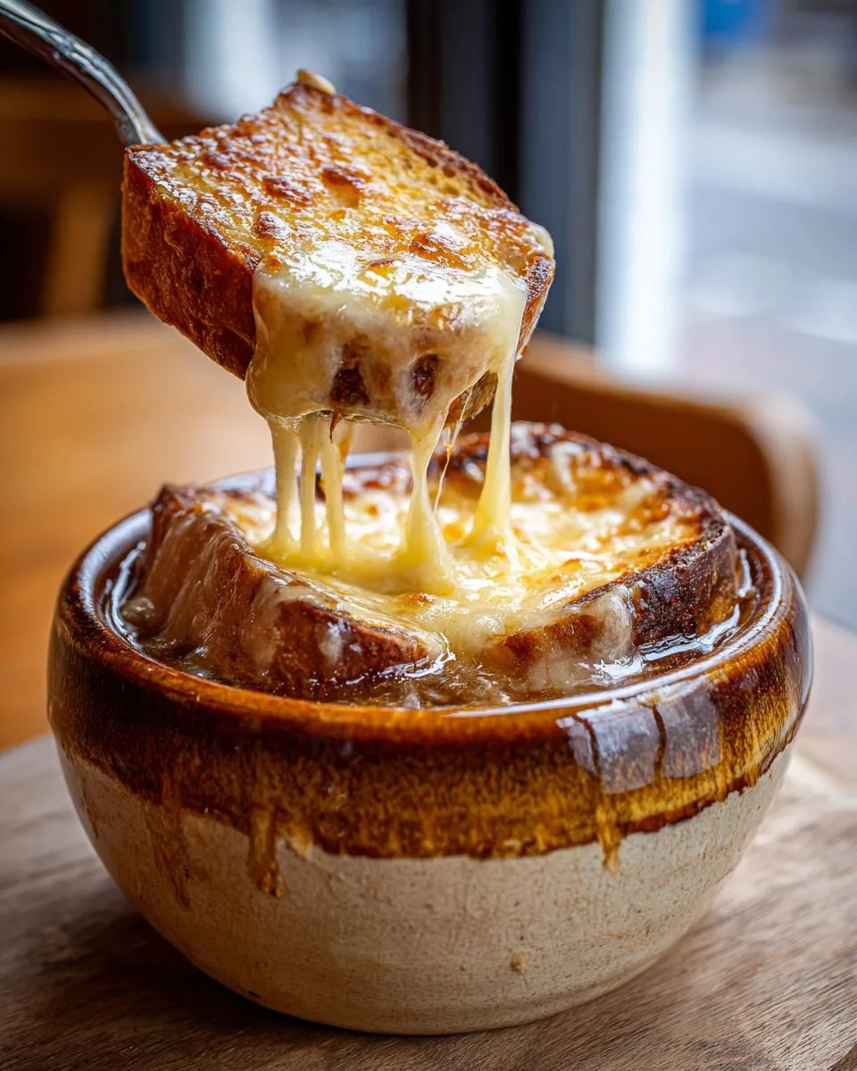 Crockpot French Onion soup - detail 2