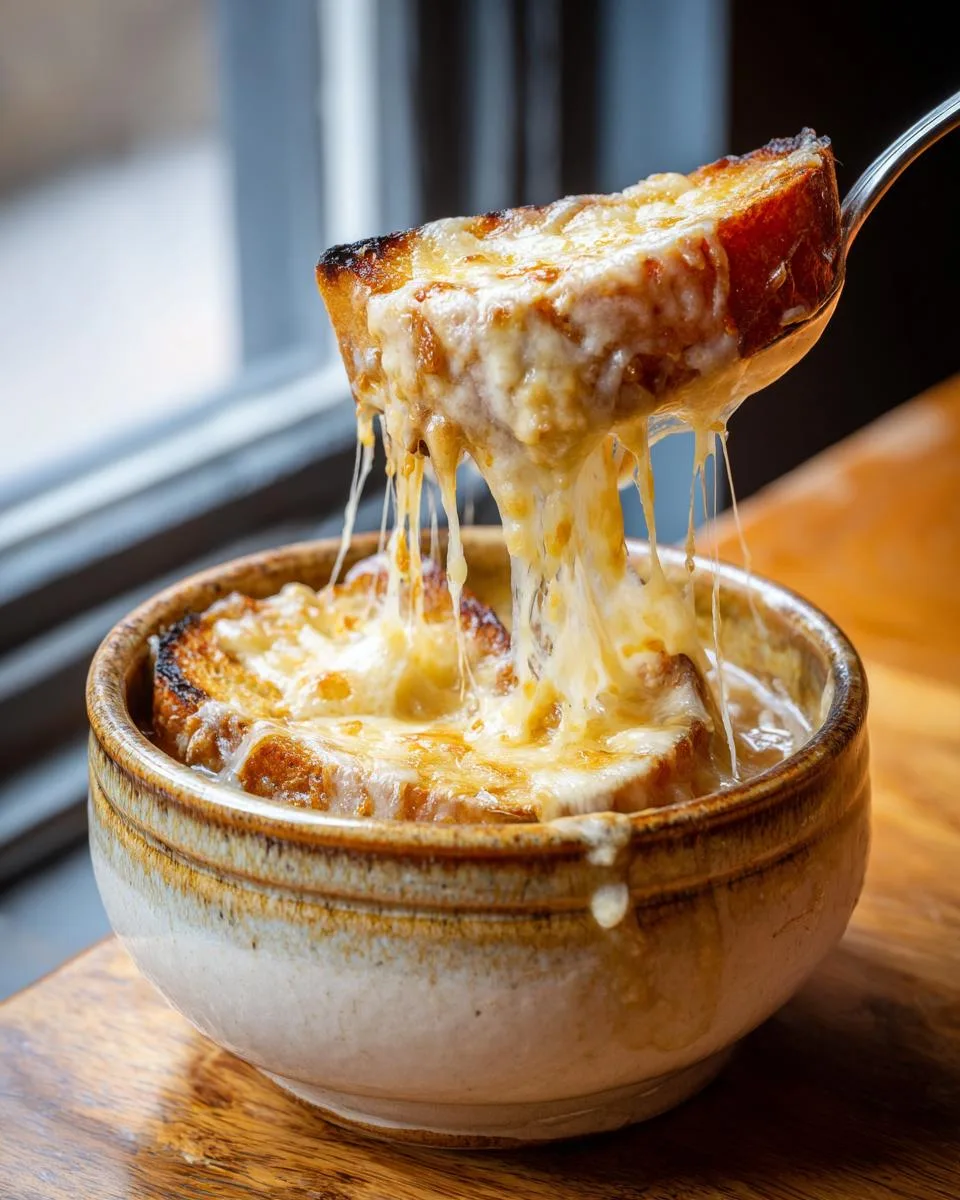 Crockpot French Onion soup - detail 3