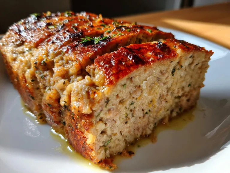 Garlic Parmesan Chicken Meatloaf