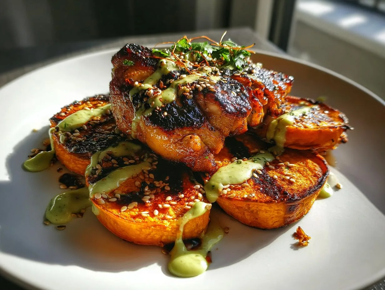 40-Minute Grilled Chicken Sweet Potato Recipe – Juicy & Delicious