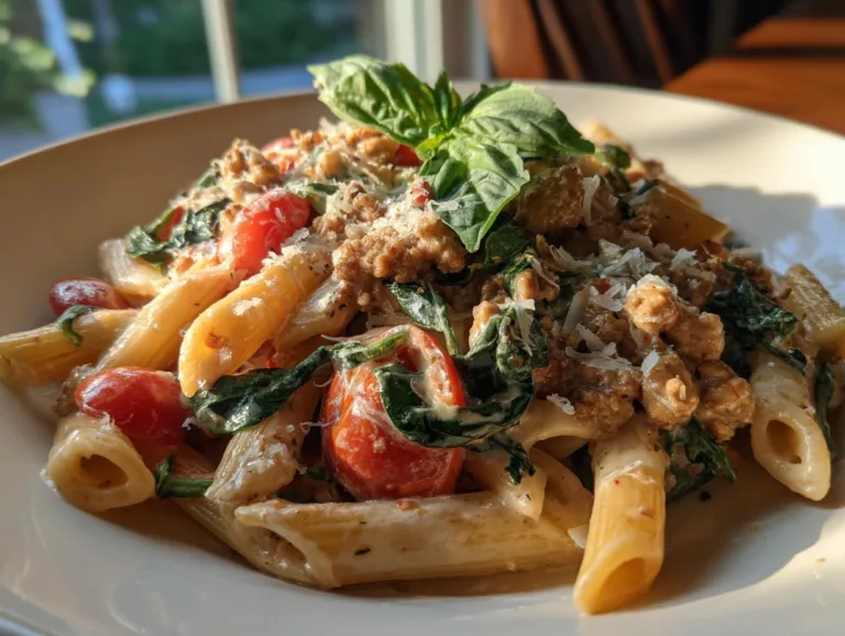 Ground Chicken with Pasta