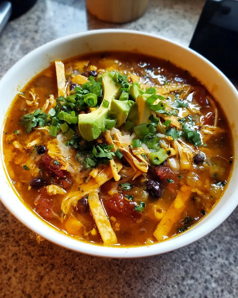 Healthy Chicken Tortilla Soup - detail 1