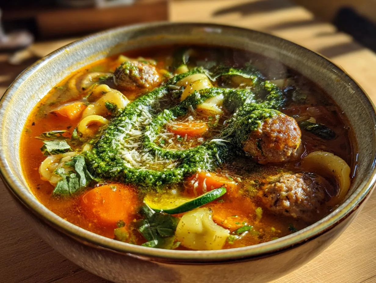 Hearty 5-Star Minestrone with Sausage and Pesto Recipe You’ll Crave