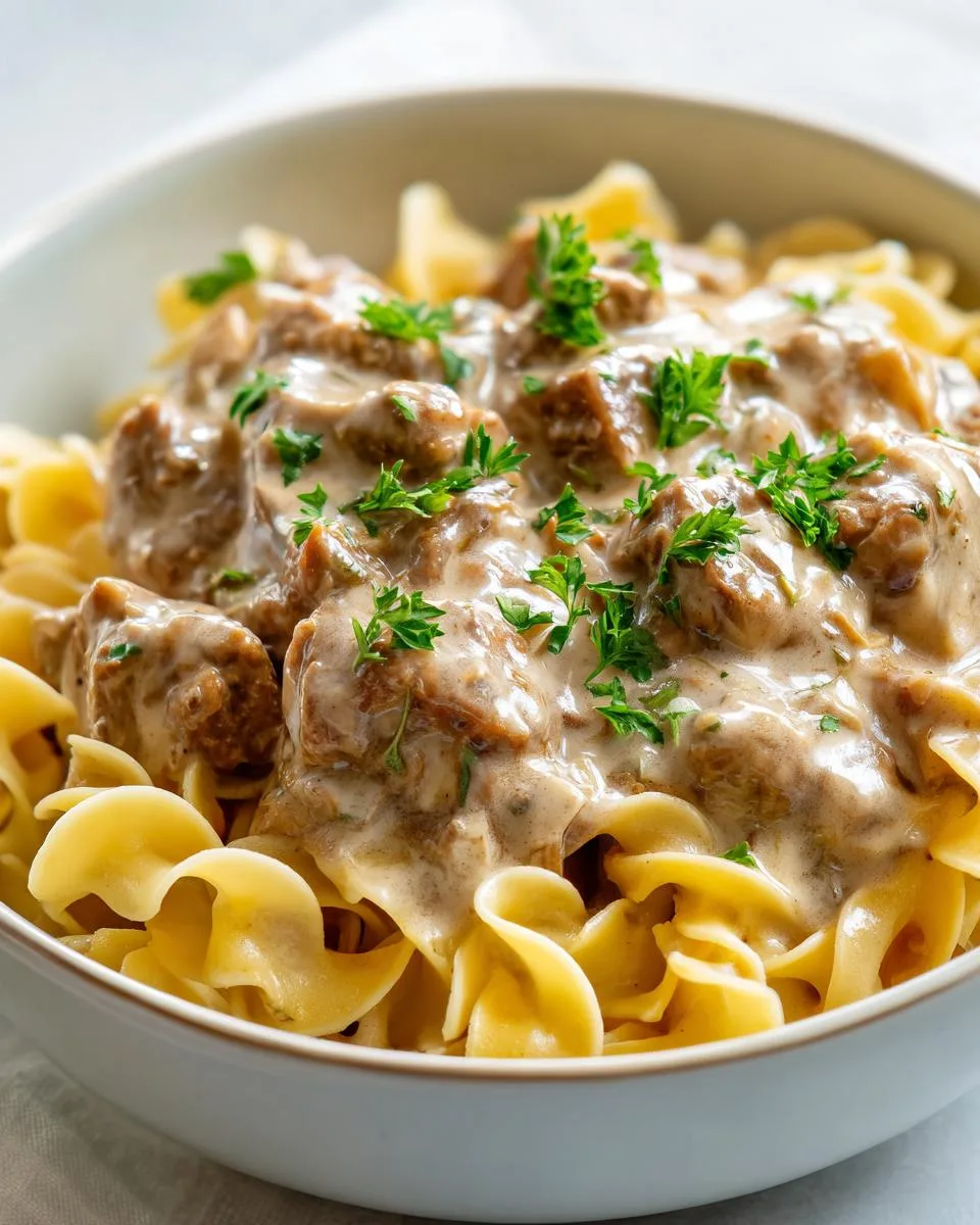 Slow Cooker Beef Stroganoff - detail 2