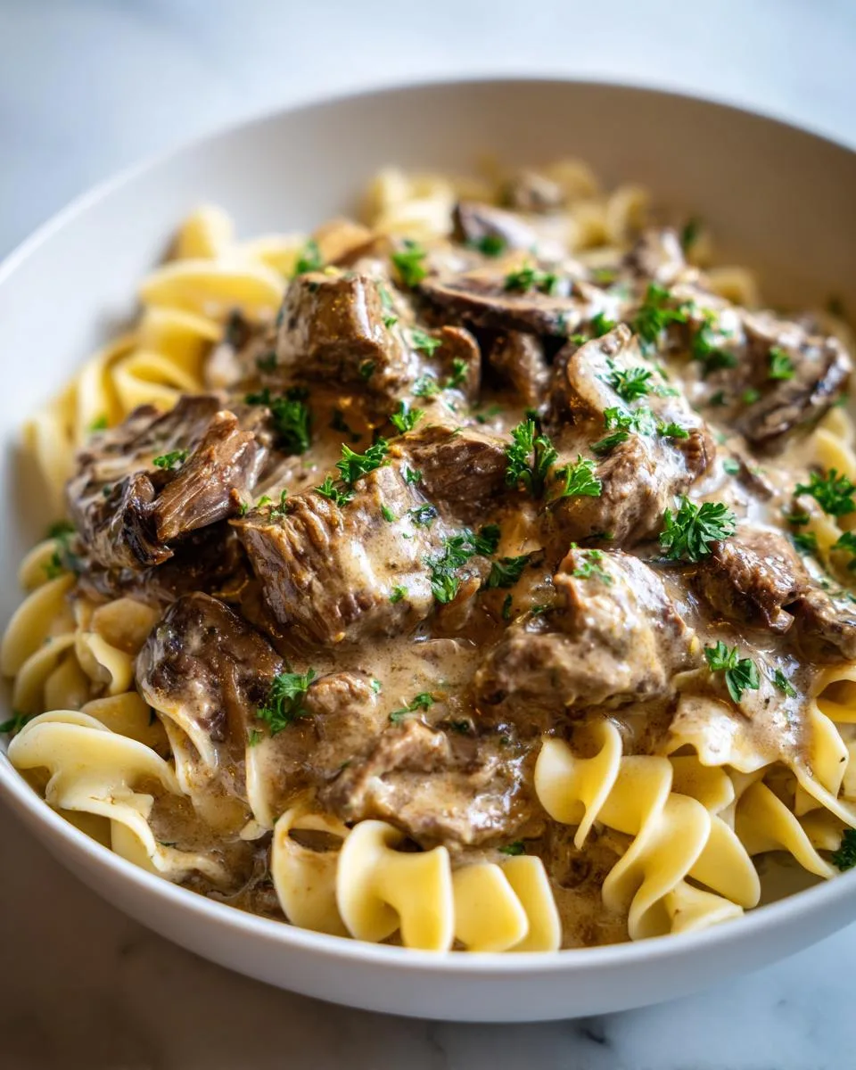 Slow Cooker Beef Stroganoff - detail 5