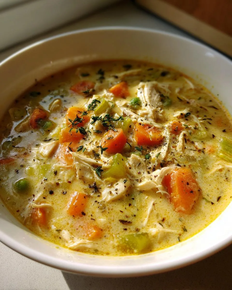 Slow Cooker Chicken Pot Pie Soup - detail 1
