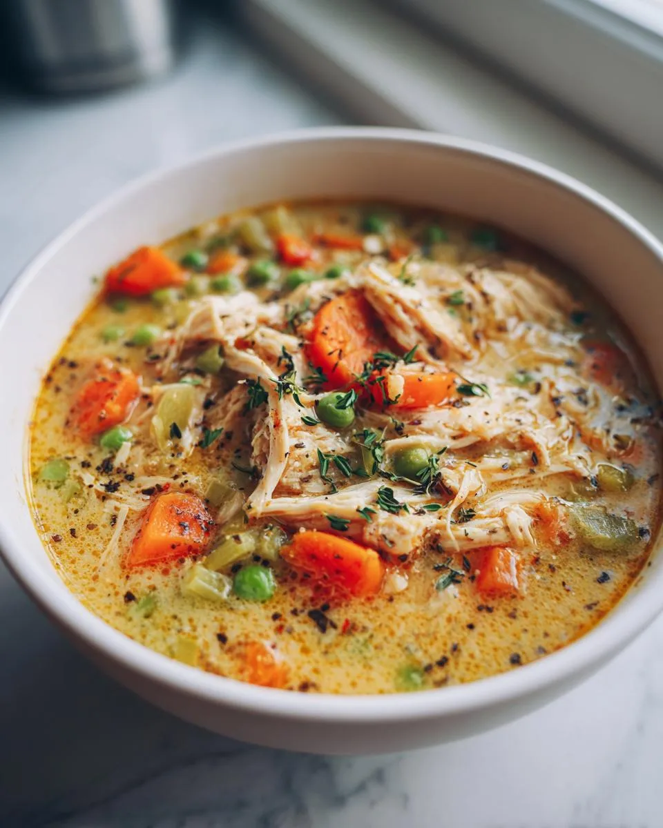 Slow Cooker Chicken Pot Pie Soup - detail 2