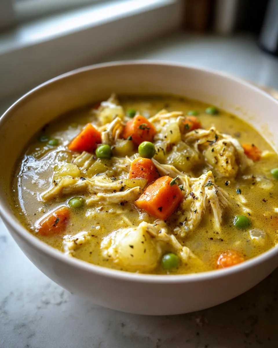 Slow Cooker Chicken Pot Pie Soup - detail 3