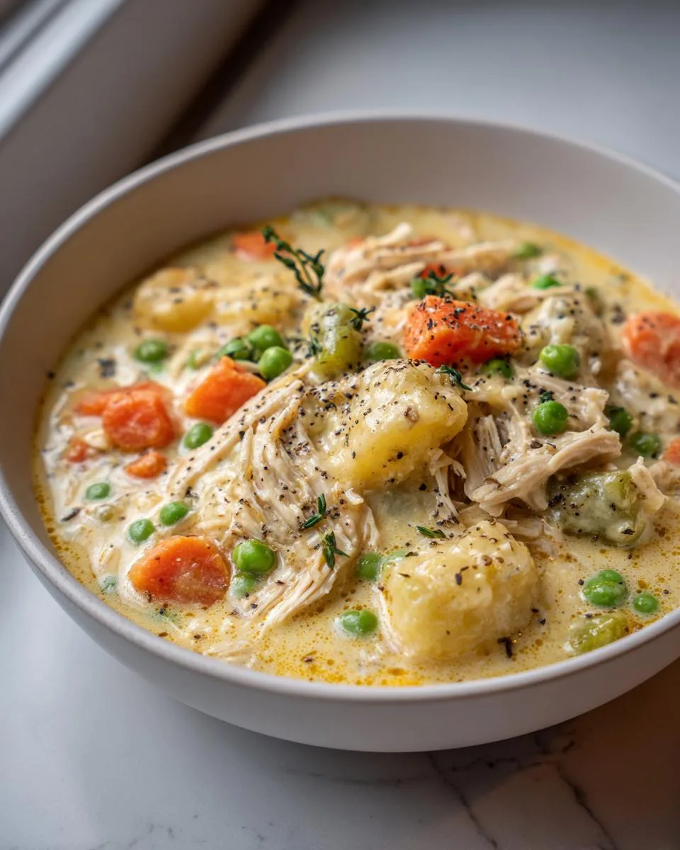 Slow Cooker Chicken Pot Pie Soup - detail 5