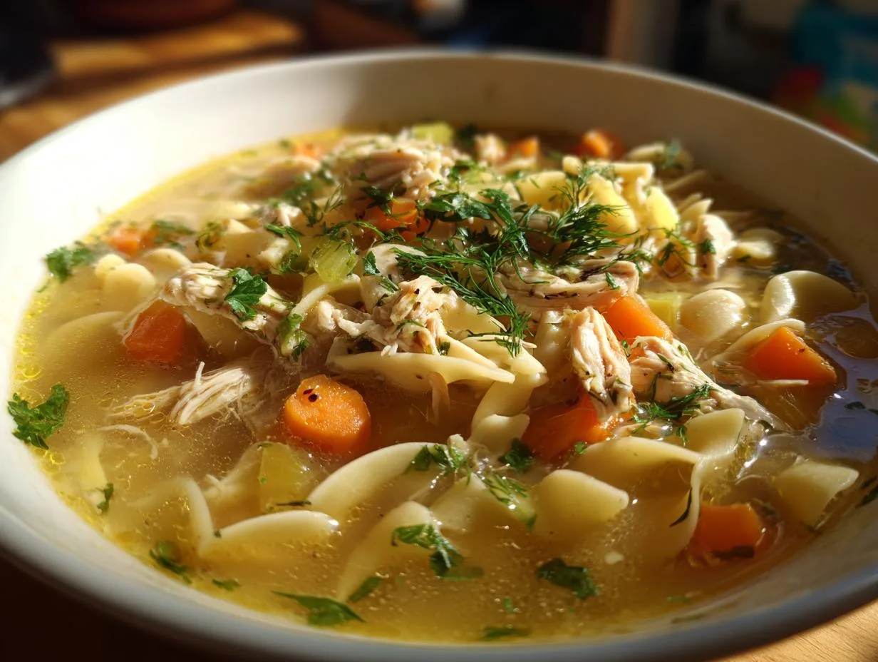 Hearty Stovetop Chicken Noodle Soup Recipe in 30 Minutes