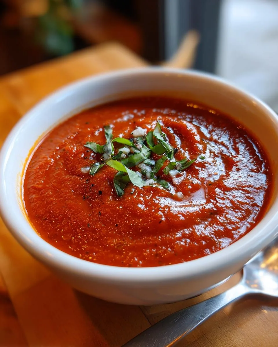 Tomato Soup With Fresh Tomatoes - detail 3