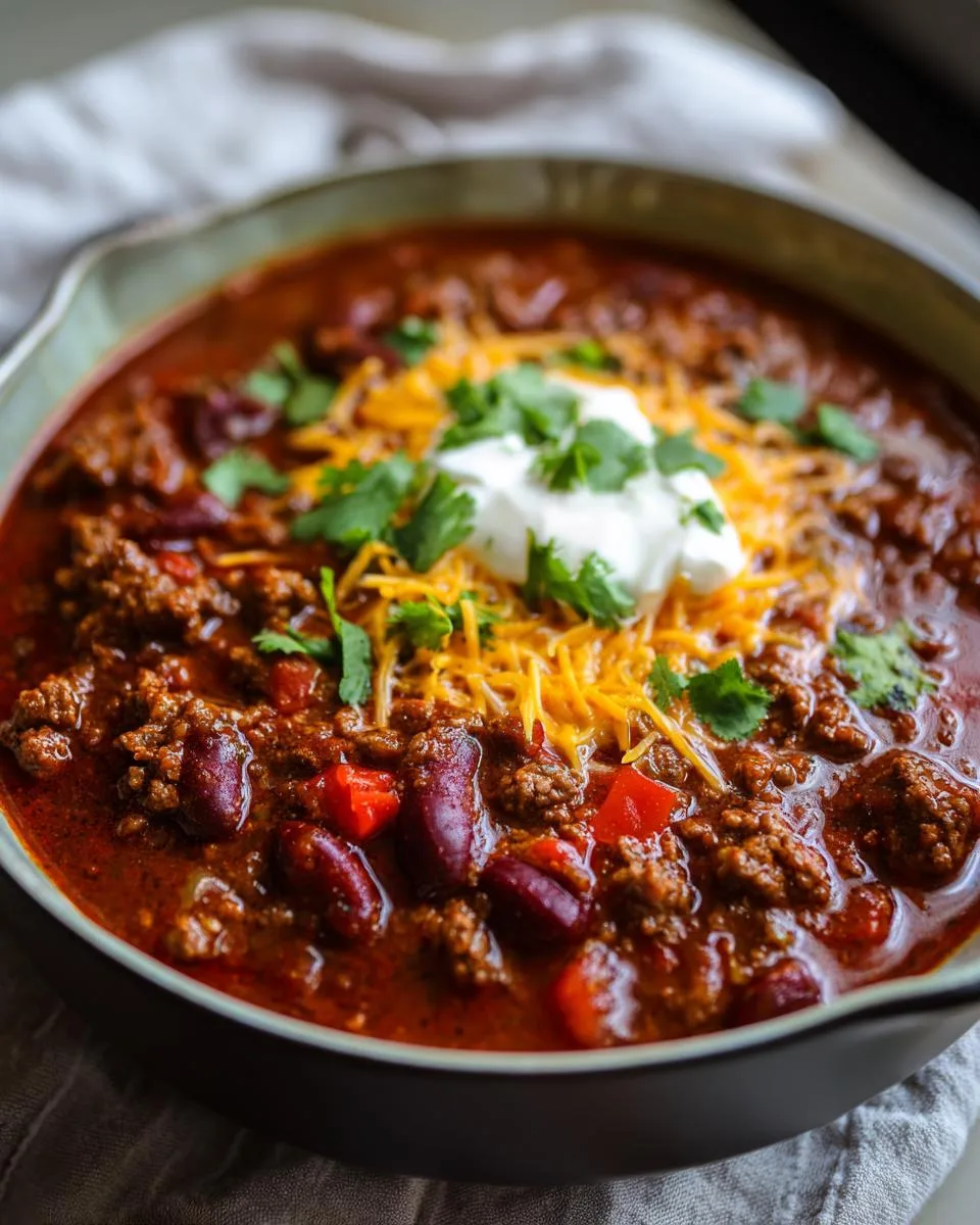 chili recipe in crockpot - detail 3