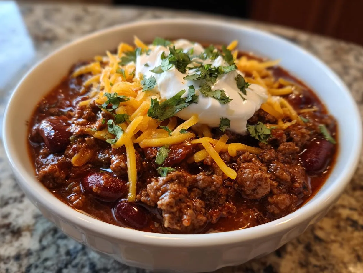 Fiery Chili Recipe with Chili Beans Ready in 30 Minutes