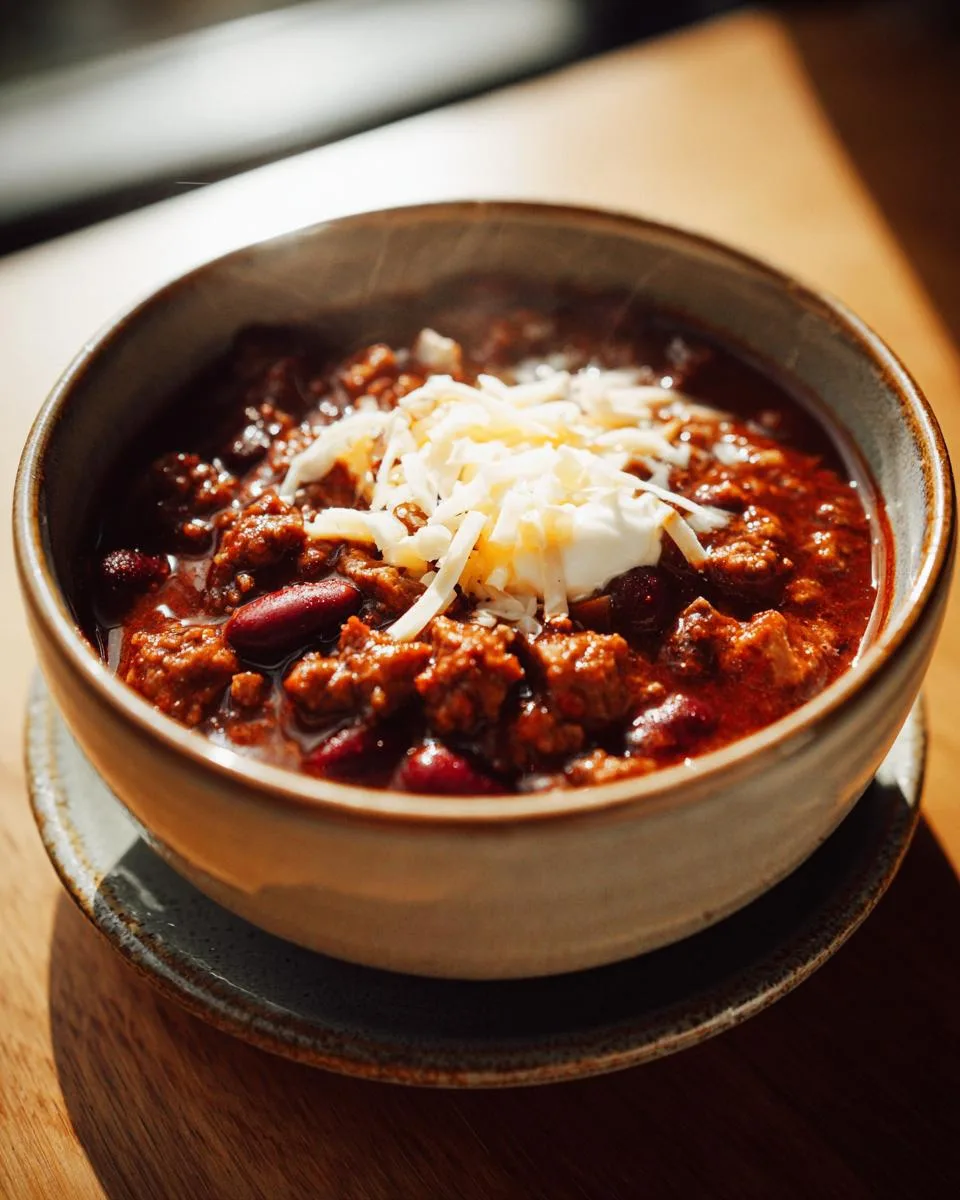 homemade chili crockpot - detail 2
