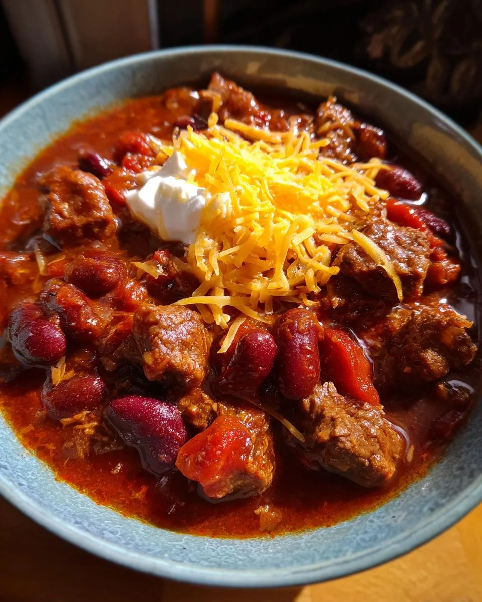 slow cooker ultimate beef chili - detail 1