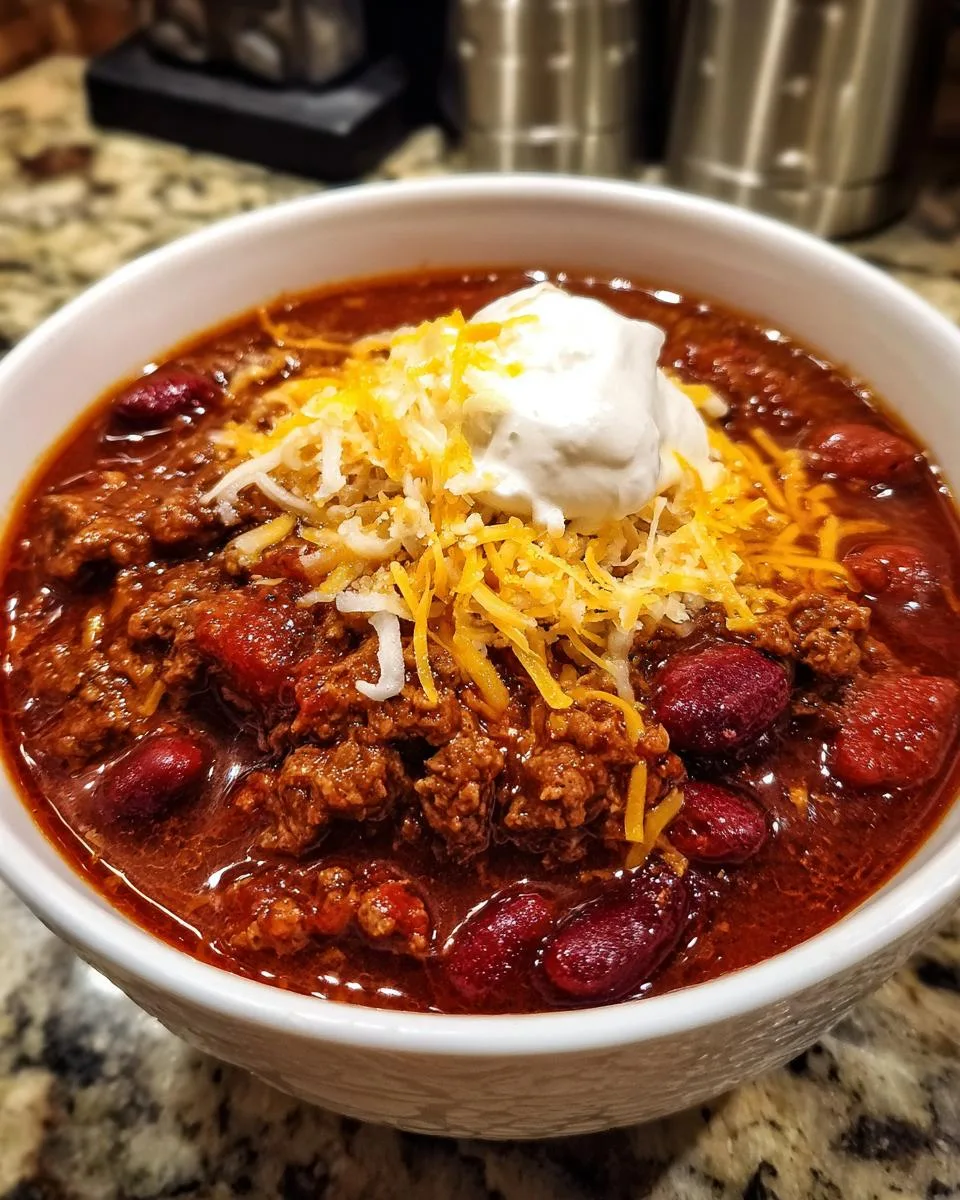 slow cooker ultimate beef chili - detail 2
