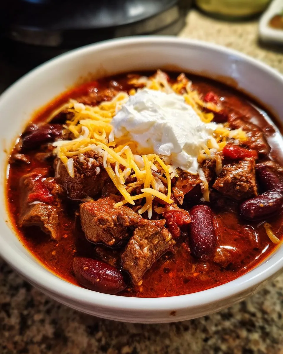 slow cooker ultimate beef chili - detail 3