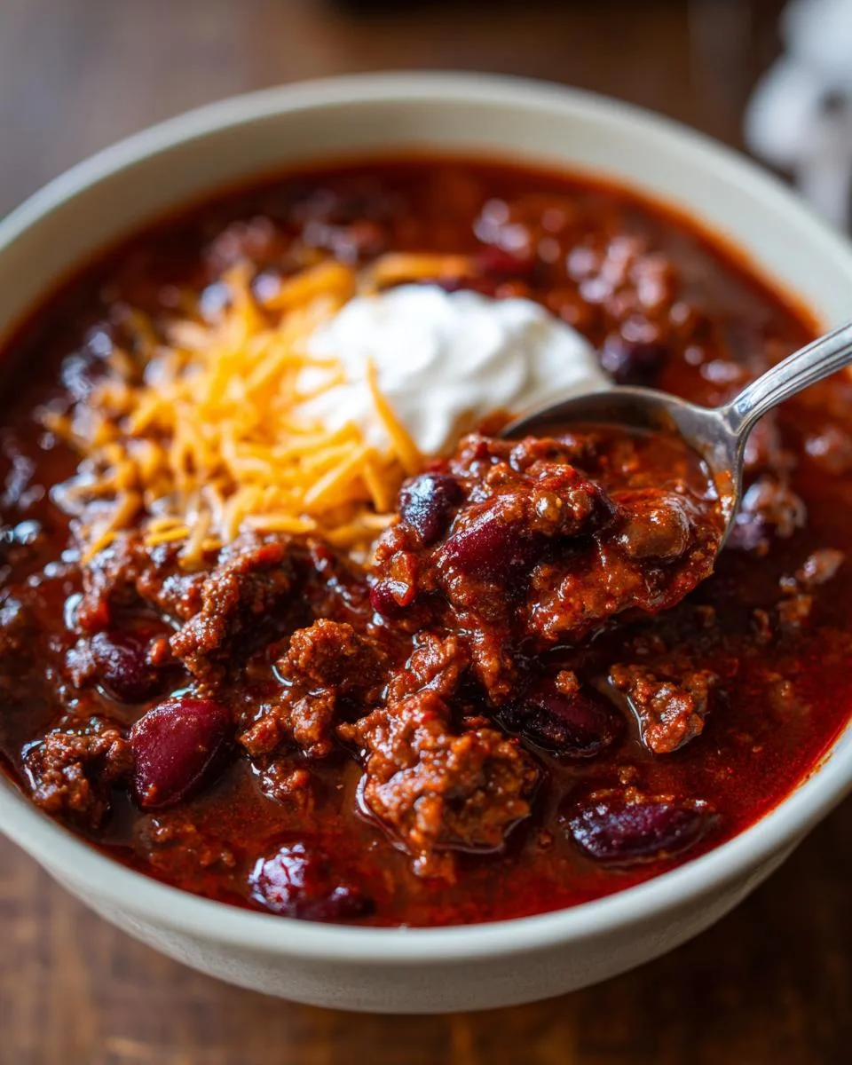 slow cooker ultimate beef chili - detail 5