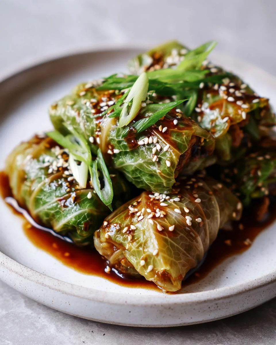 Asian Cabbage Rolls - detail 1