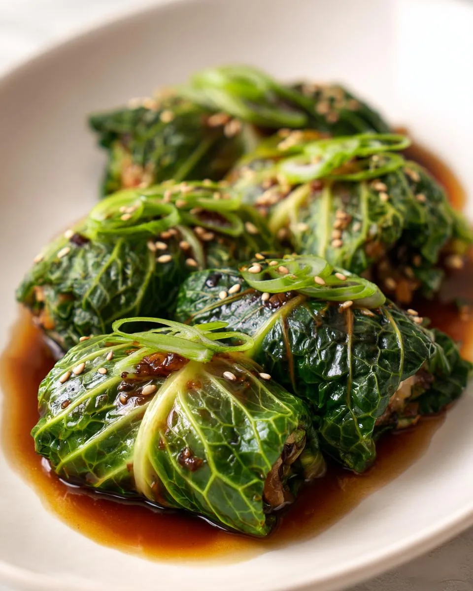 Asian Cabbage Rolls - detail 2