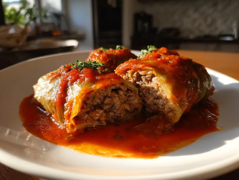 Beef Stuffed Cabbage Rolls
