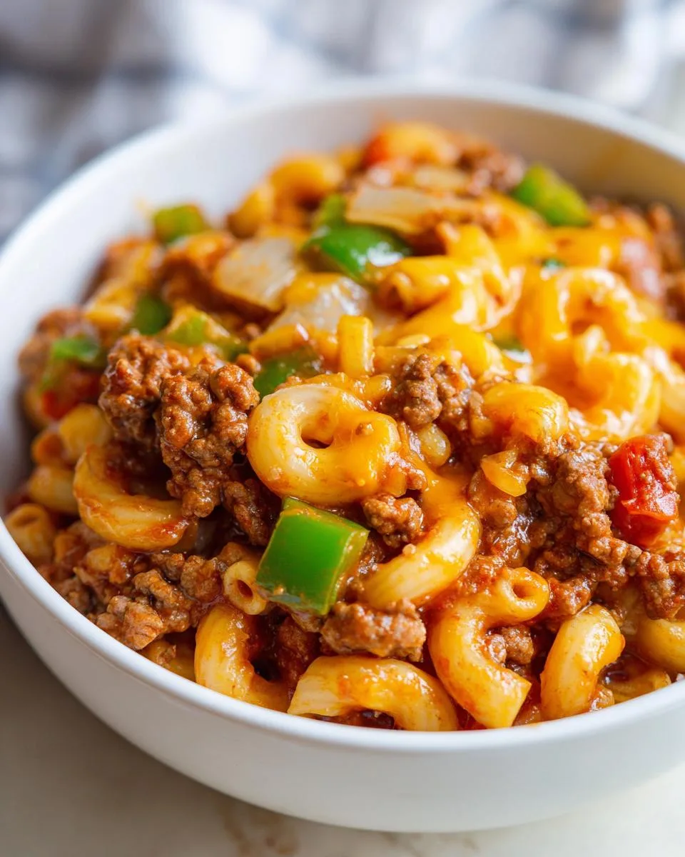Cheesy Ground Beef Goulash - detail 2