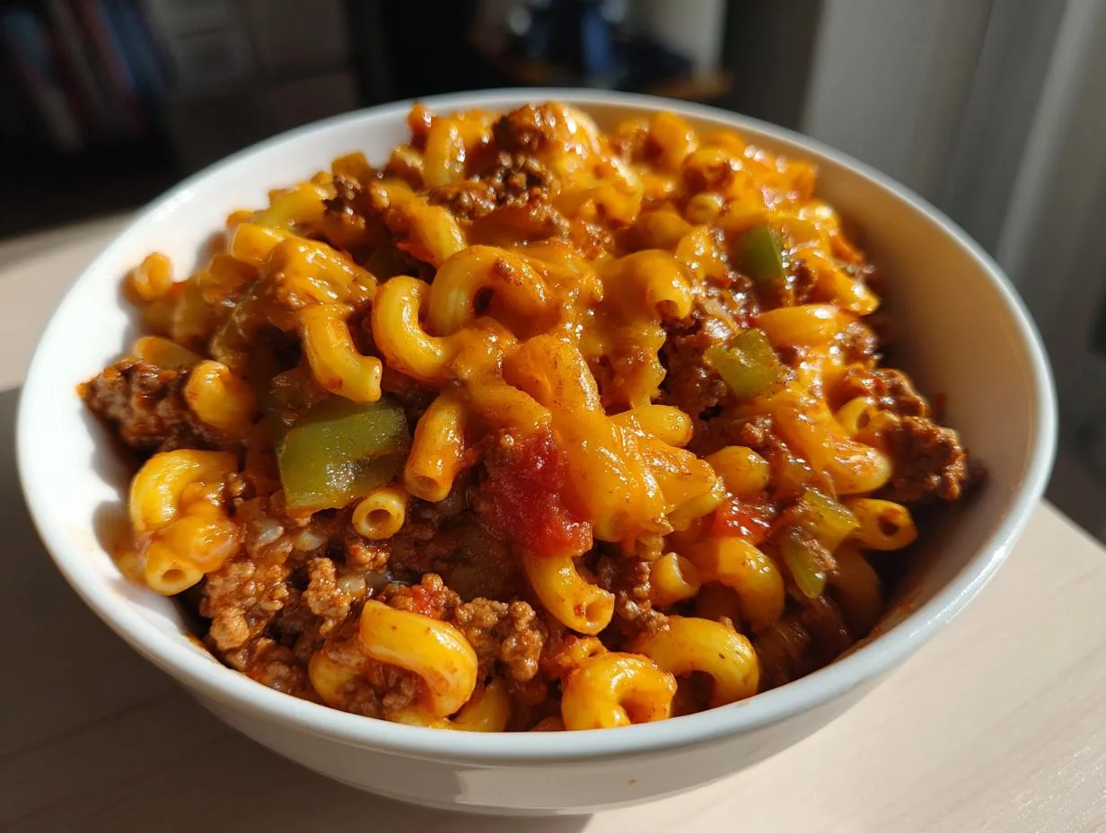 Savory 50-Minute Cheesy Ground Beef Goulash Recipe