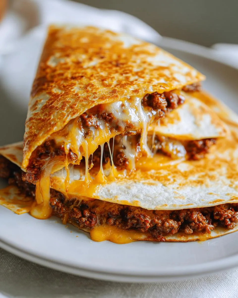 Cheesy Ground Beef Quesadillas - detail 3