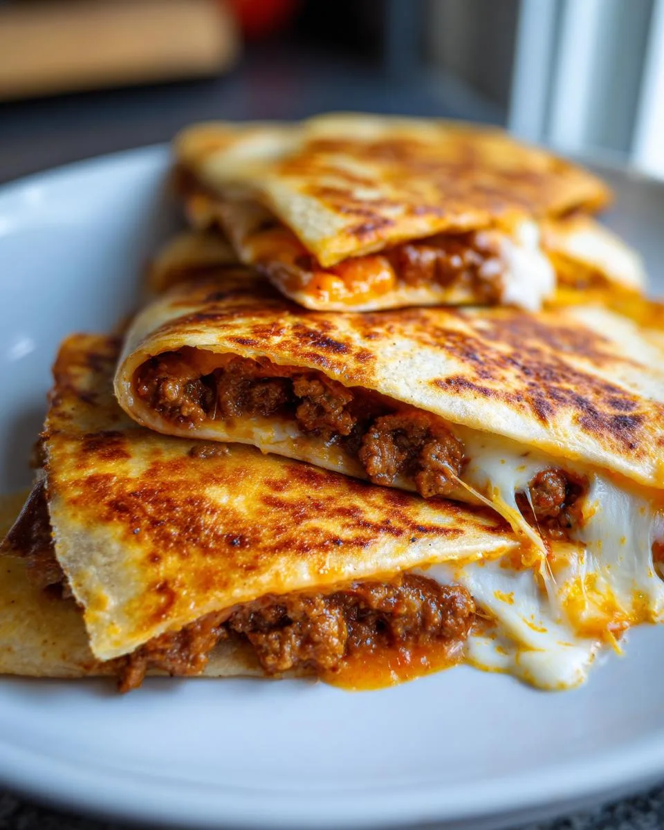 Cheesy Ground Beef Quesadillas - detail 5