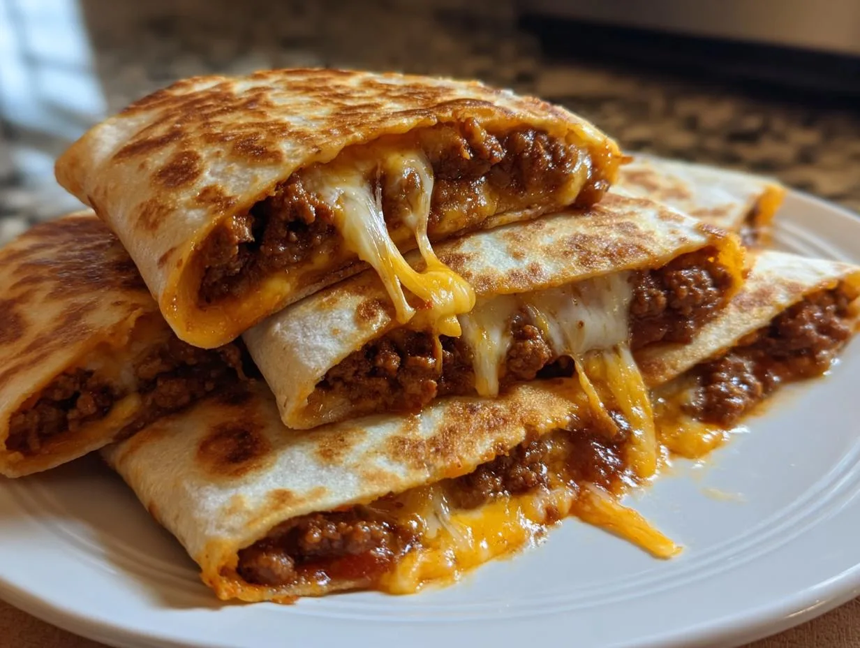 Irresistible Cheesy Ground Beef Quesadillas in 30 Minutes