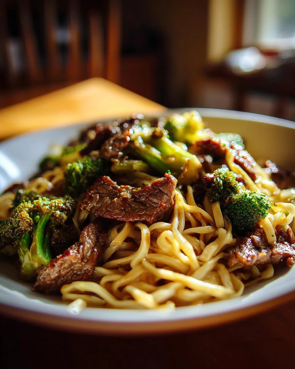 Chinese Crispy Beef Broccoli Noodles - detail 2