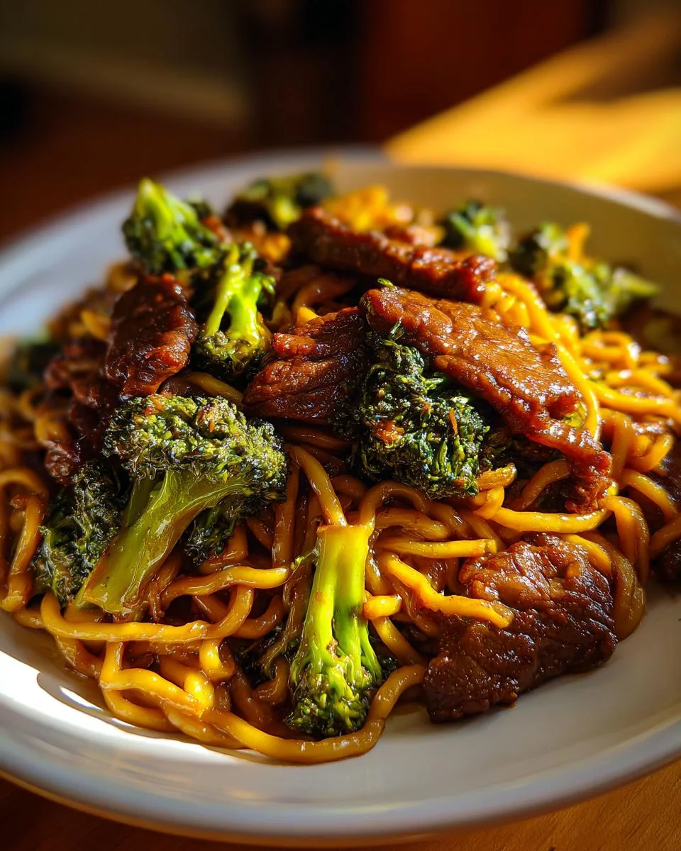 Chinese Crispy Beef Broccoli Noodles - detail 5