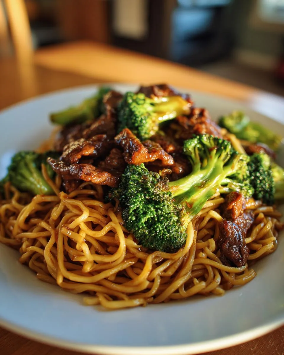 Chinese Crispy Beef Broccoli Noodles - detail 6
