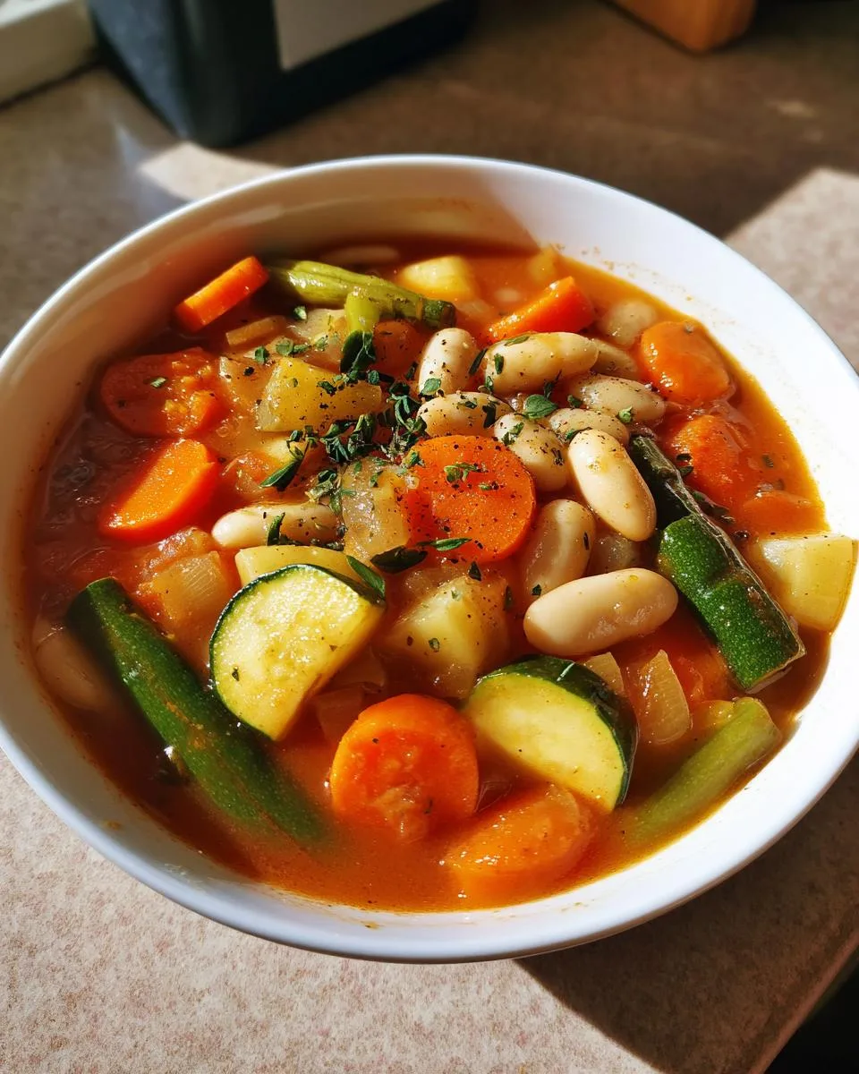 Classic Minestrone Soup - detail 3