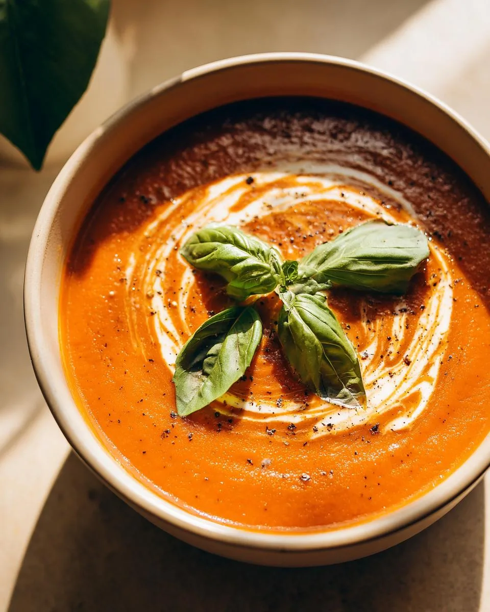 Creamy Roasted Garlic Tomato soup - detail 2