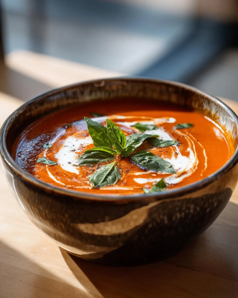 Creamy Roasted Garlic Tomato soup - detail 3