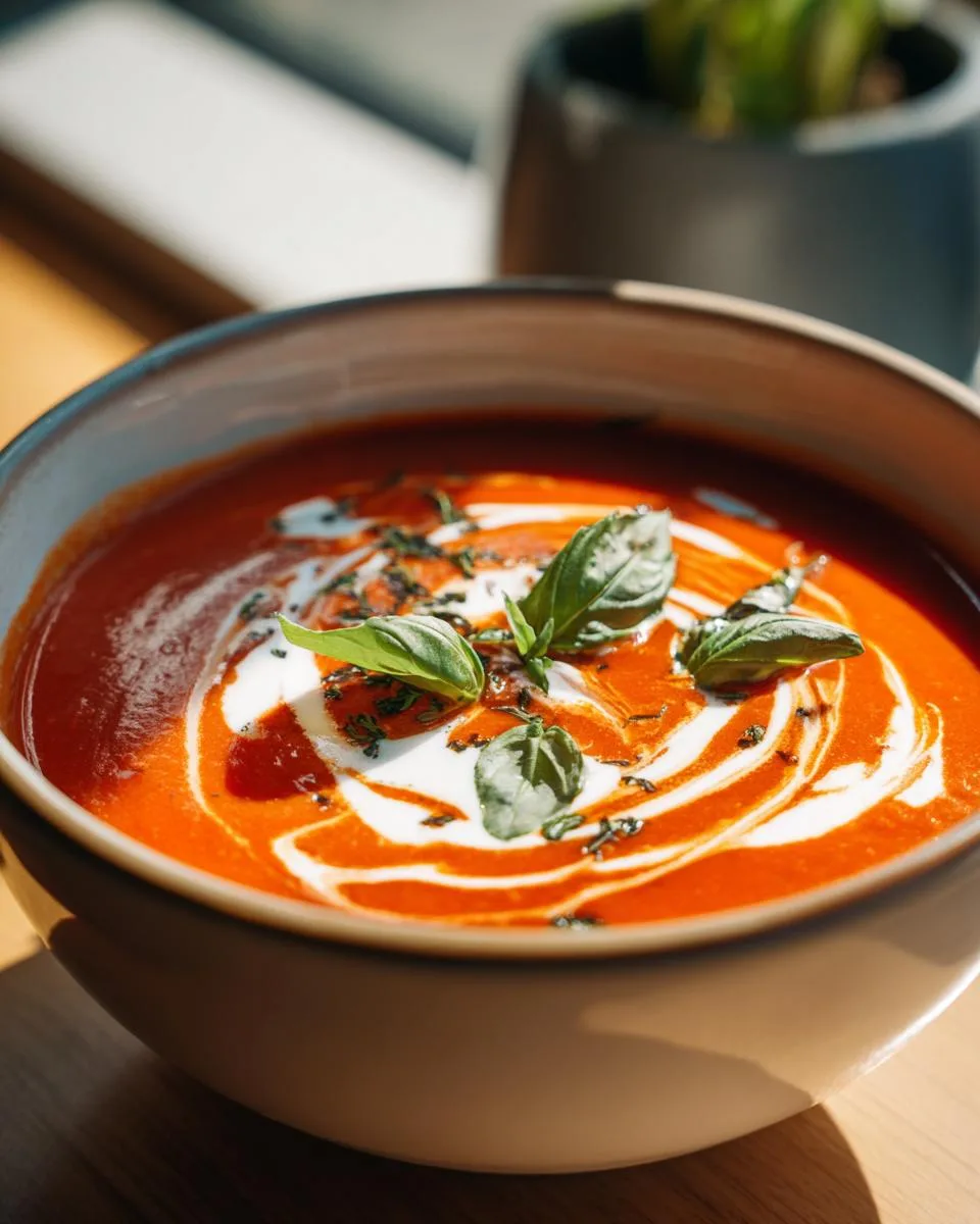Creamy Roasted Garlic Tomato soup - detail 4