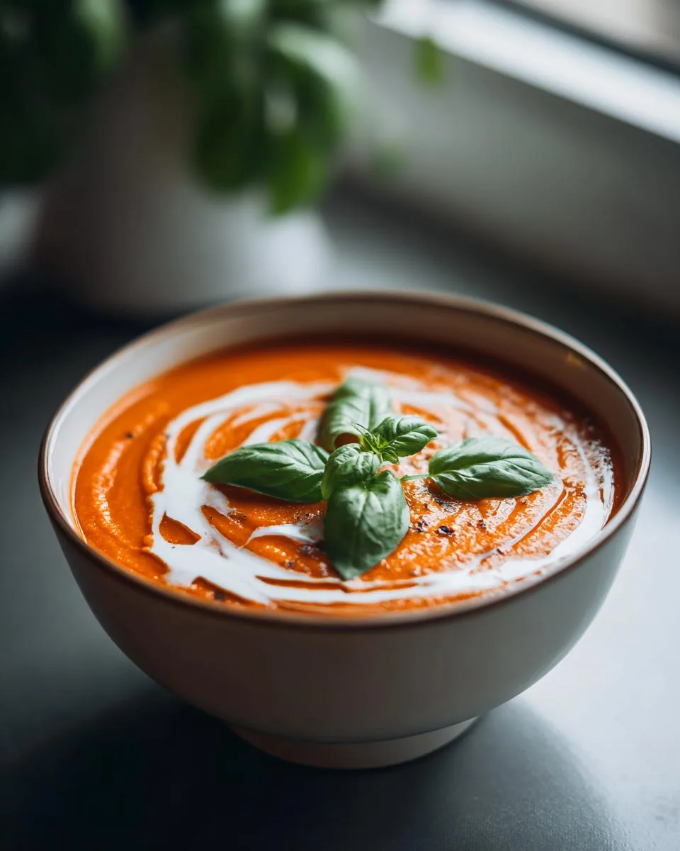 Creamy Roasted Garlic Tomato soup - detail 5