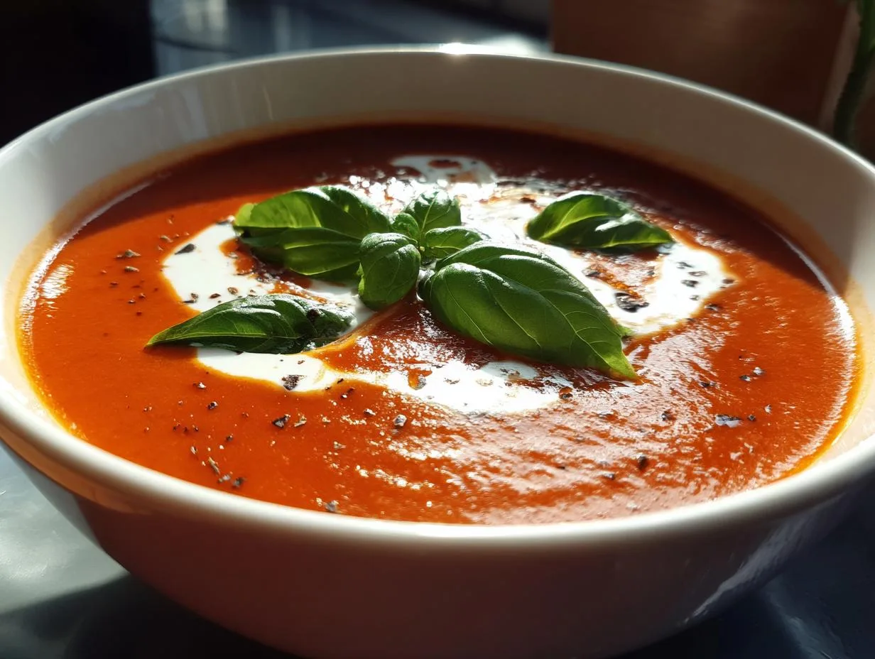 5-Star Creamy Roasted Garlic Tomato Soup – Soul-Warming Perfection