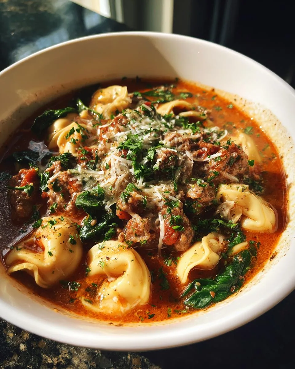 Creamy Sausage Tortellini Soup - detail 3