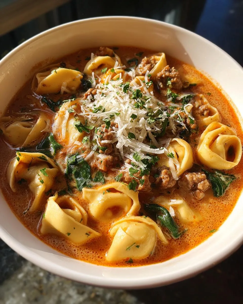 Creamy Sausage Tortellini Soup - detail 4