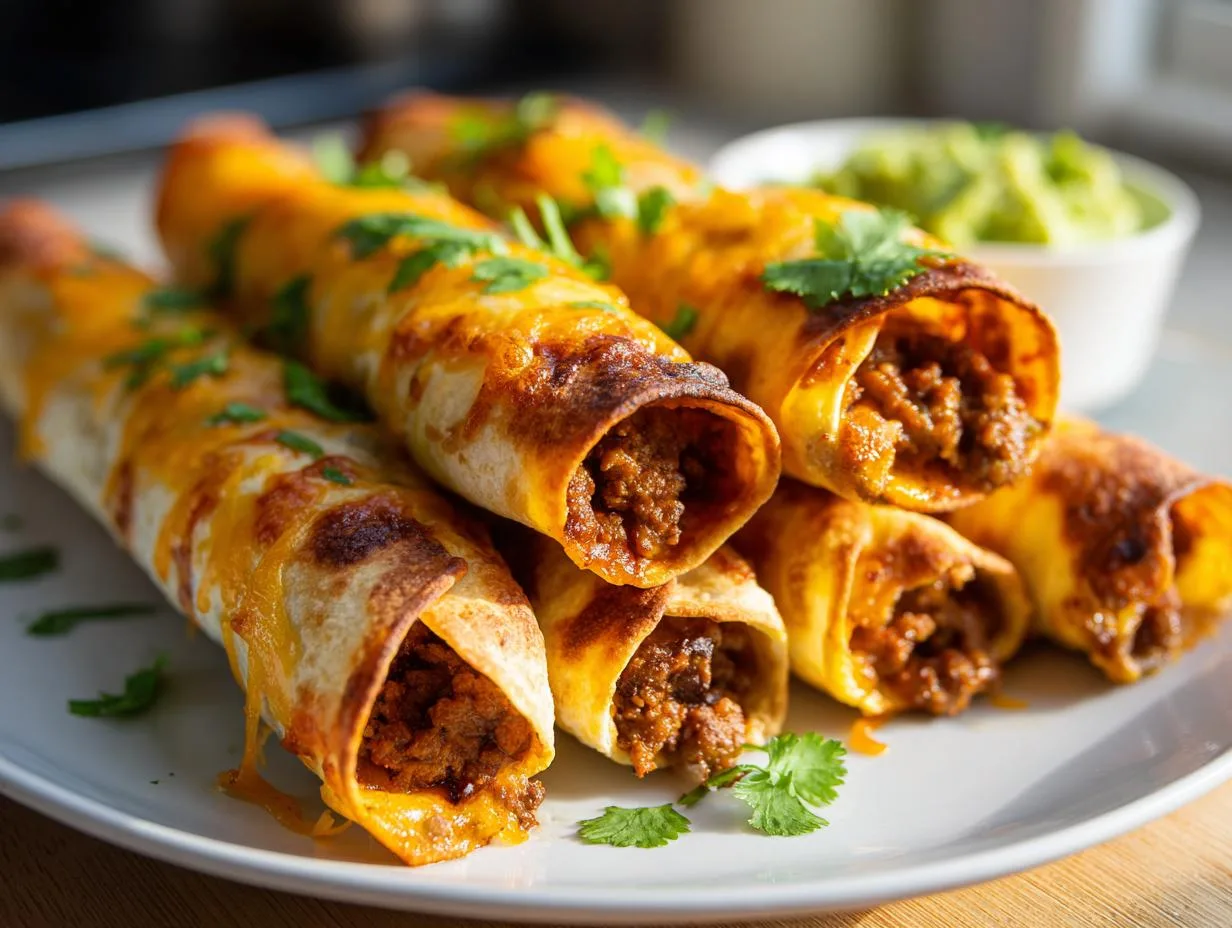 Irresistible Crispy Cheesy Beef Taquitos Recipe in 35 Minutes