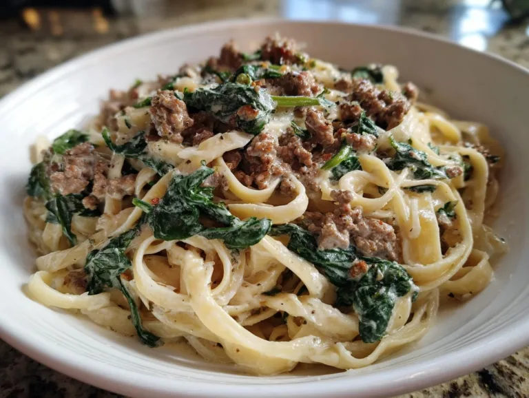 High Protein Creamy Beef Pasta